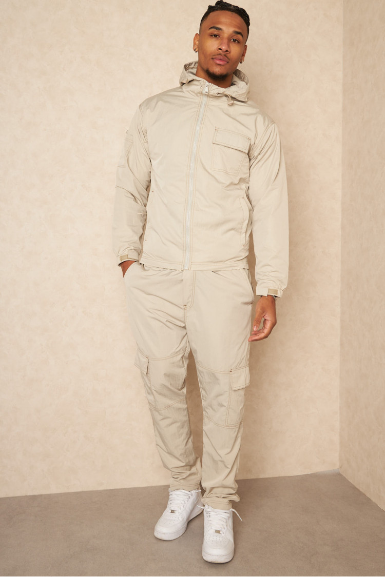 Ensemble 2 pièces veste + jogging beige et marron