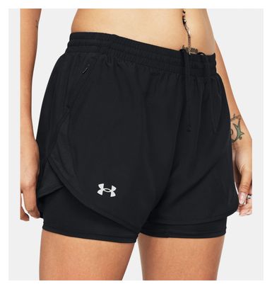 Short 2-en-1 Under Armour Fly By Noir Femme