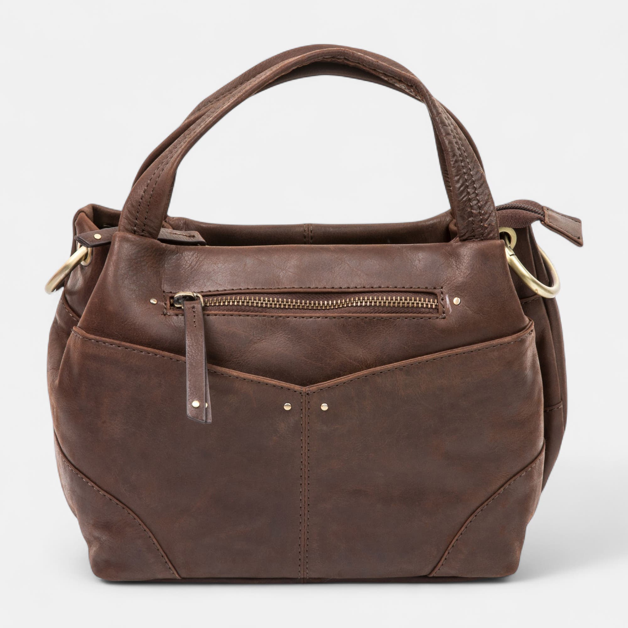 Sac à main en cuir marron