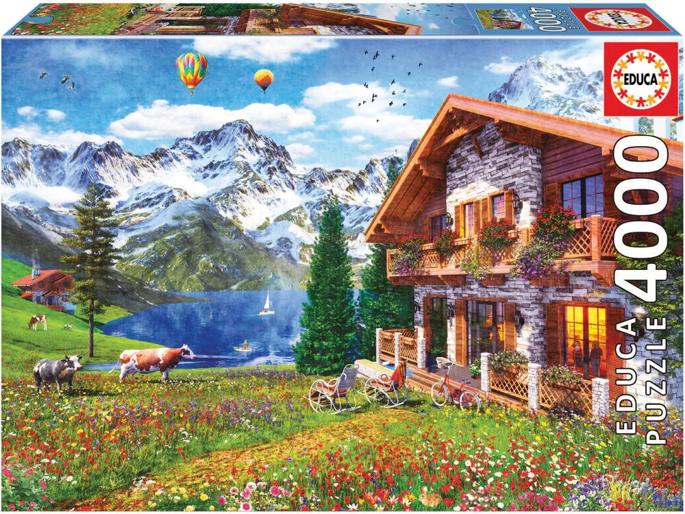 PUZZLE MAISON DANS LES ALPES 4000 PIECES