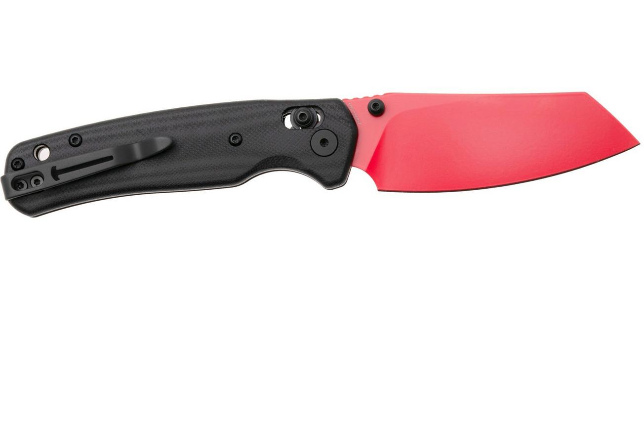 Bestechman Cicada's Wing BMK06F Red Coated 10Cr15MoV, Black G10, zakmes