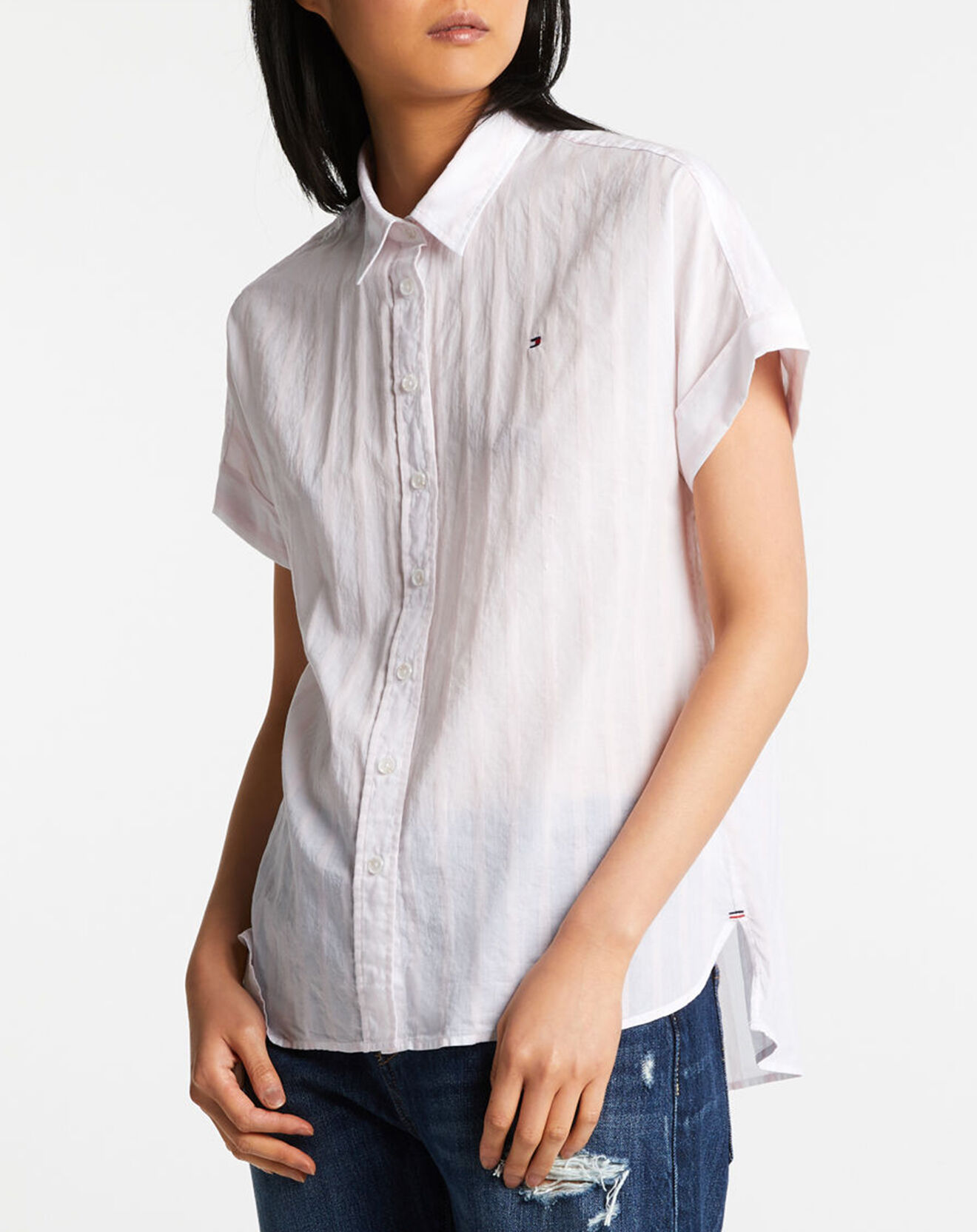 Tommy Hilfiger Chemise classique Strip rose clair