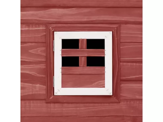 Poulailler d'extérieur avec 1 nichoir Rouge Bois
