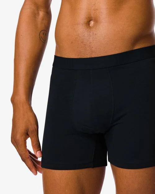 3 boxers homme modèle long bleu