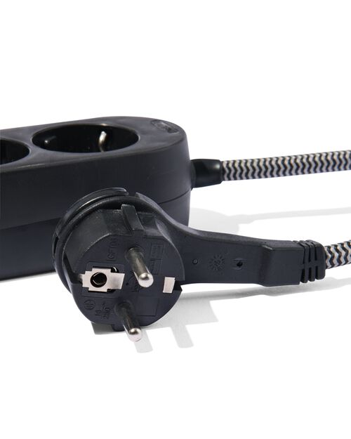 bloc multiprise 3 prises 3m noir