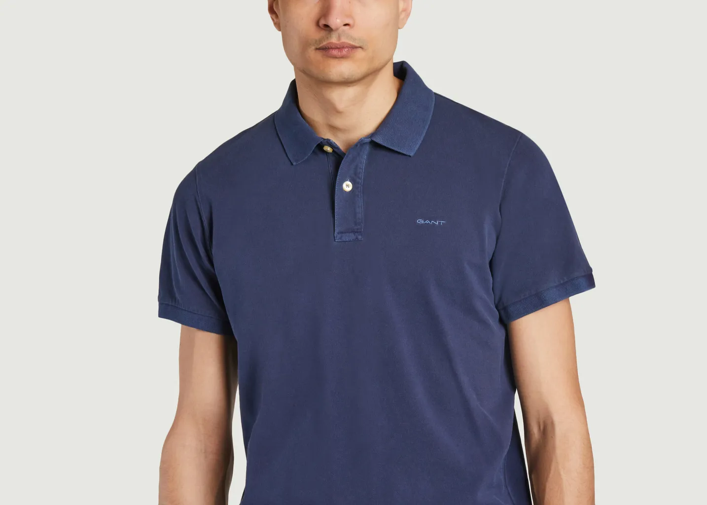 Polo en coton piqué Sunfaded Persian Blue Gant