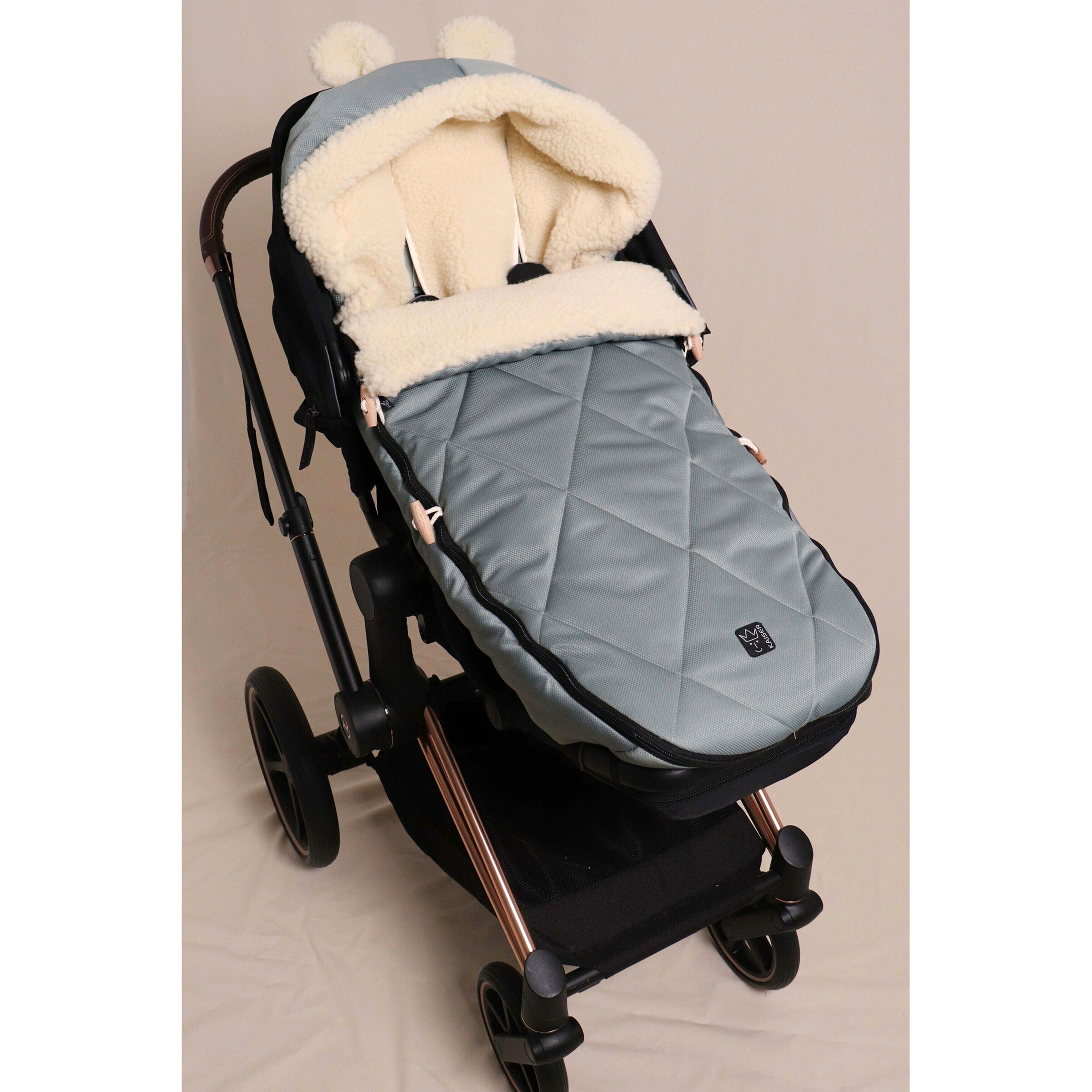 Kaiser Winterfußsack XL EARS WOOL slit green