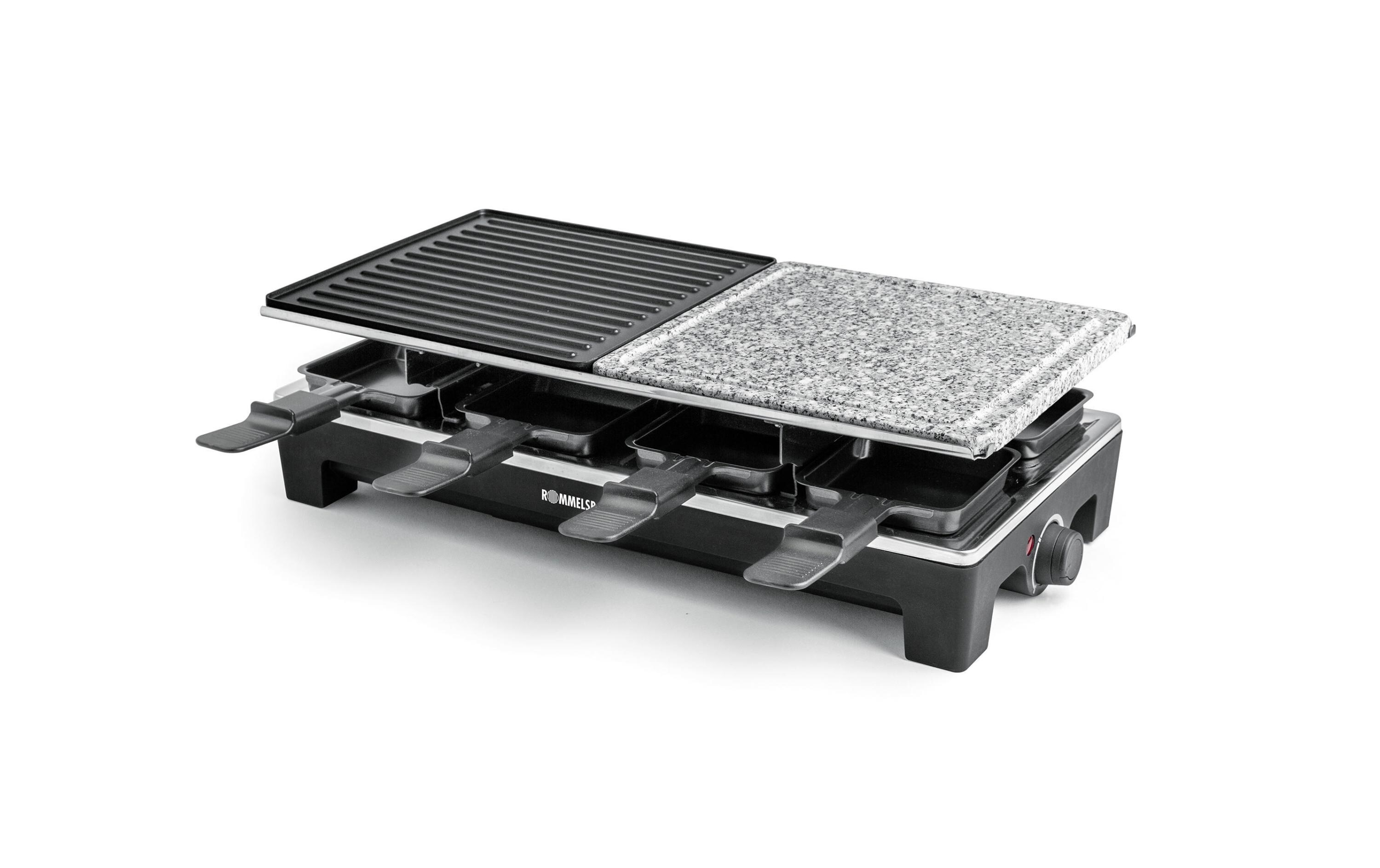 Racletteofen RCS 1350 8 PersonenRaclette Grill mit zwei Wendegrillplatten