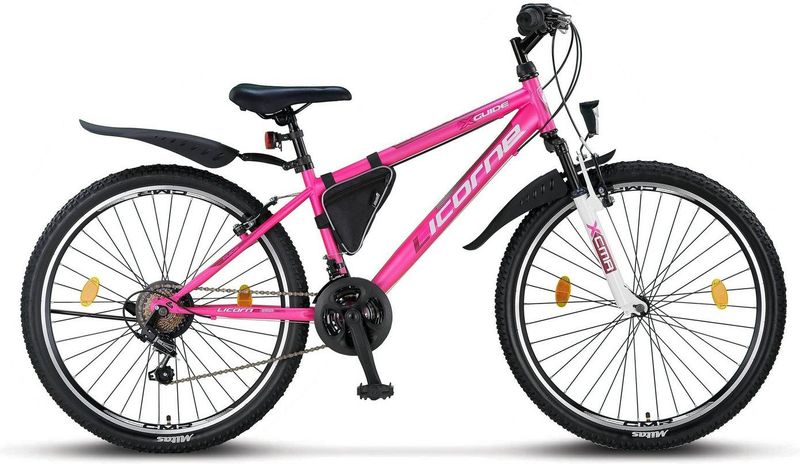 Licorne - Guide - Mountainbike - Roze/Wit - 26 inch - 21 Versnellingen