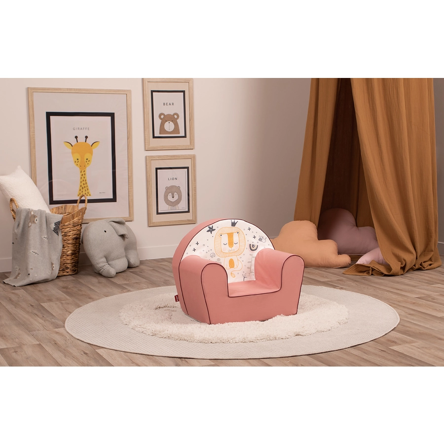 knorr toys® Kindersessel - Löwe Leo rose