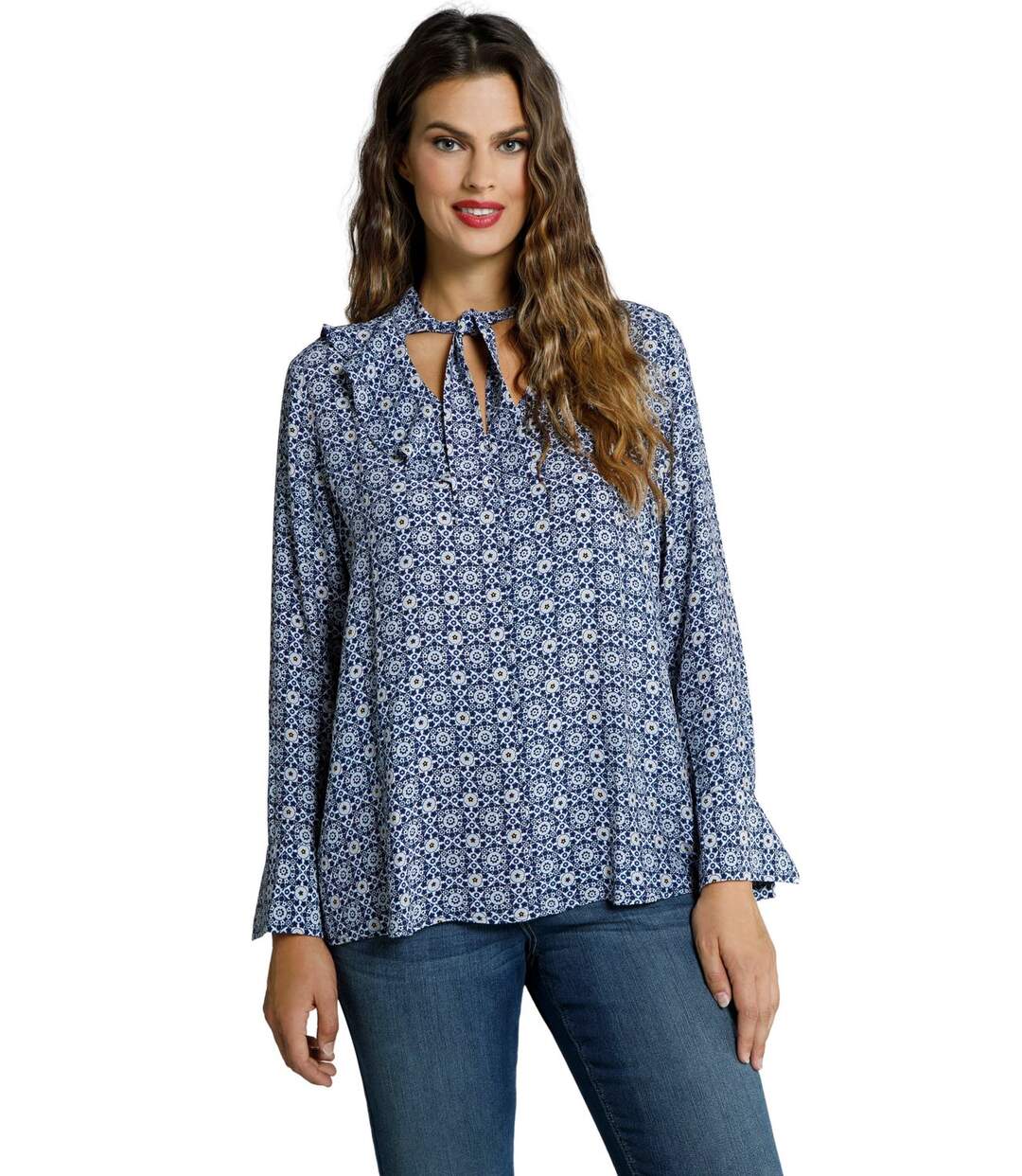 ULLA POPKEN Blouse bleu nuit
