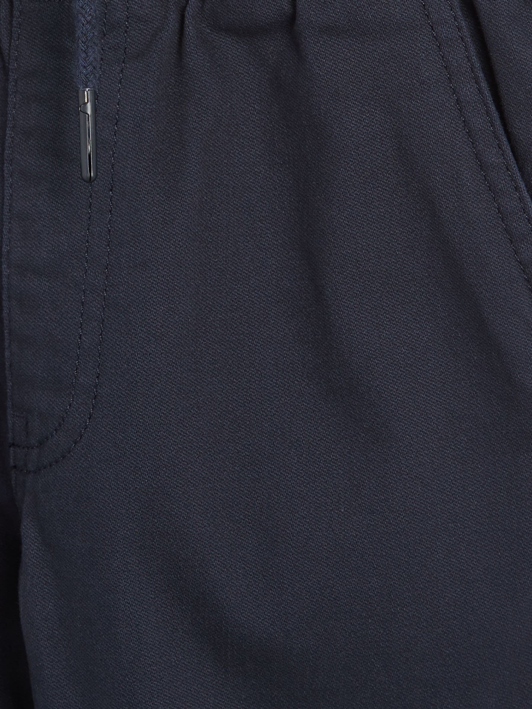 Donkerblauw - Broek met geribde elastische taille (3-16 jr)