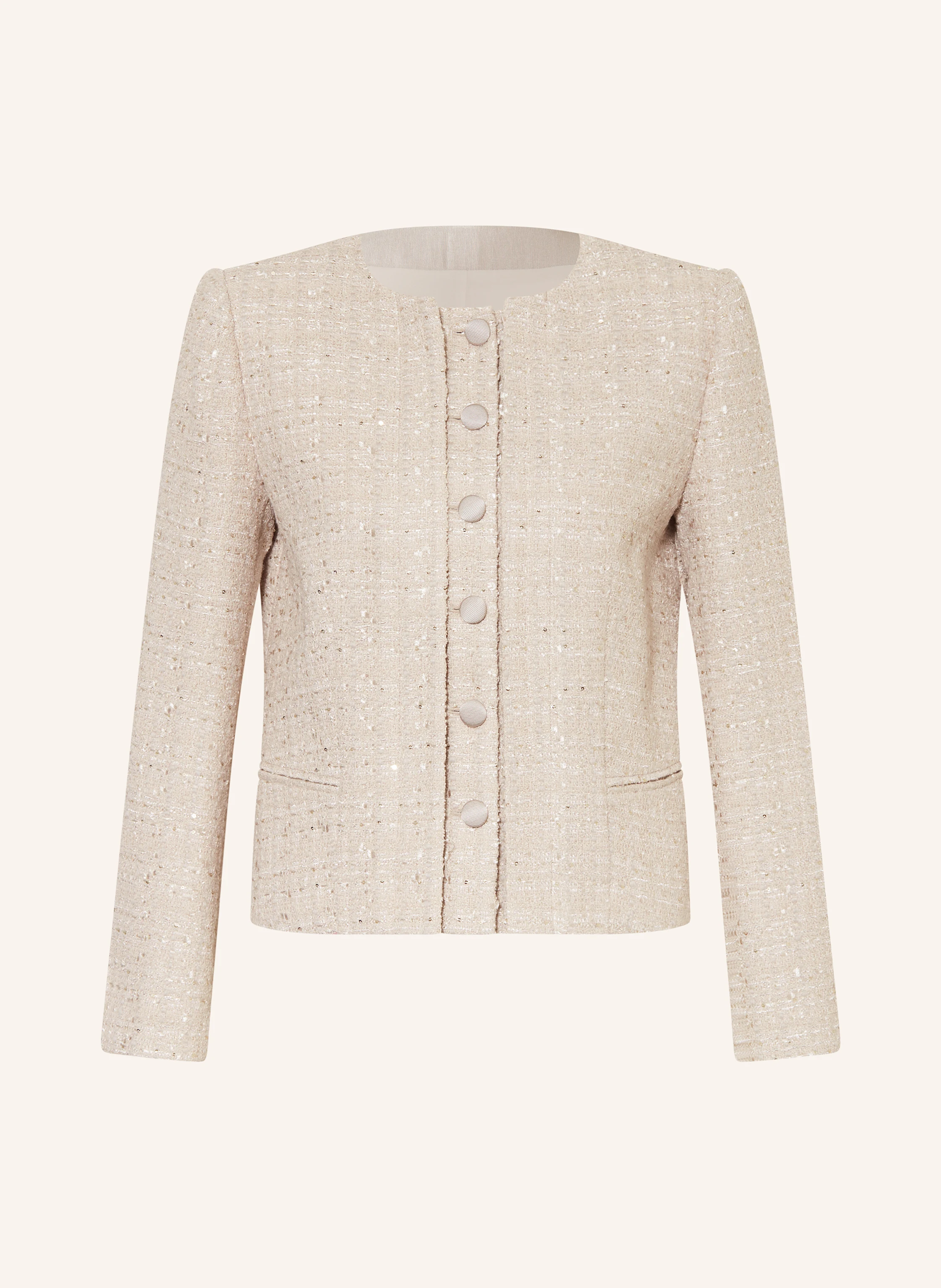 EMPORIO ARMANI Kastenjacke aus Tweed mit Pailletten