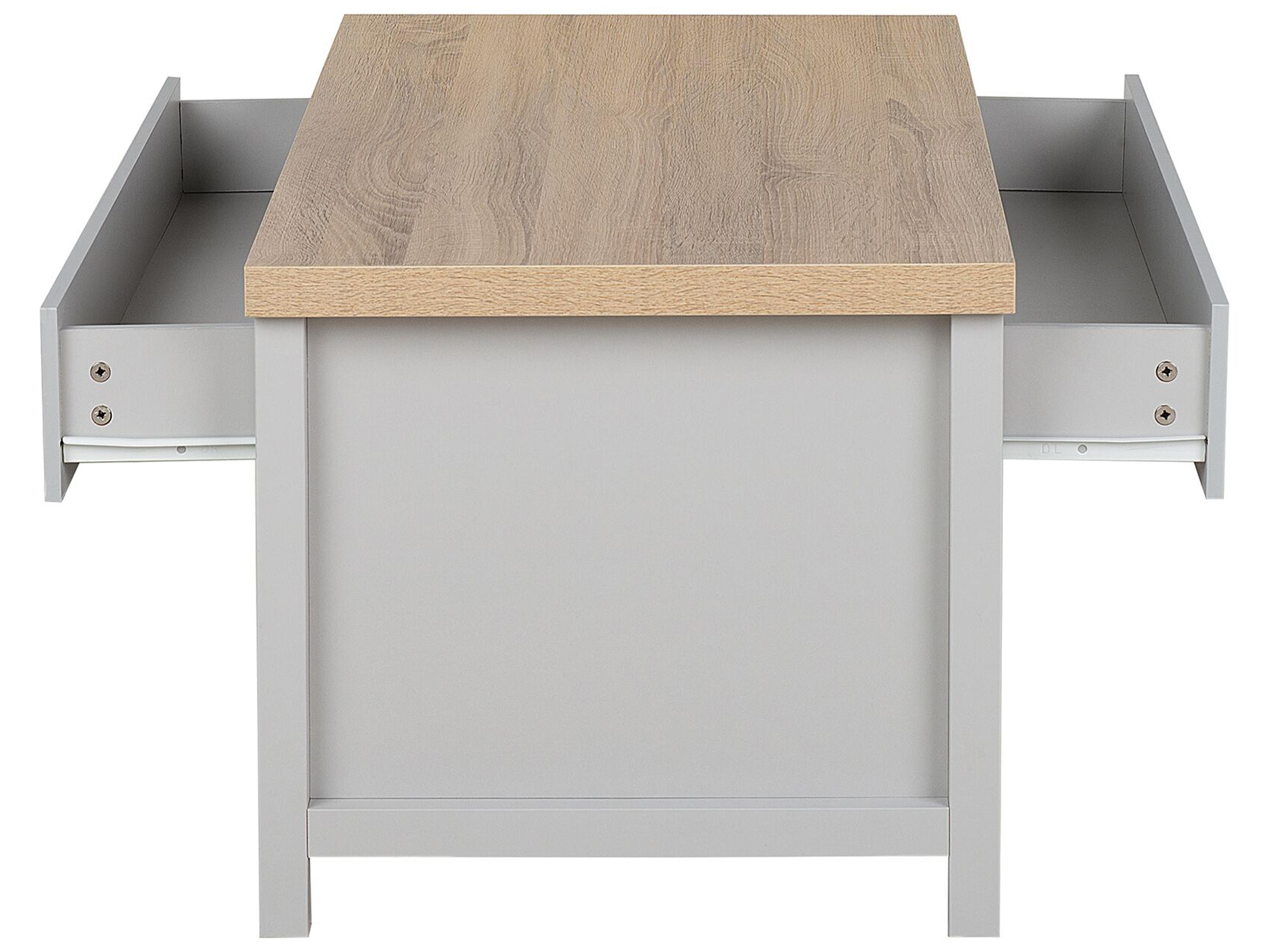 Salontafel CLIO Lichtgrijs met opbergruimte