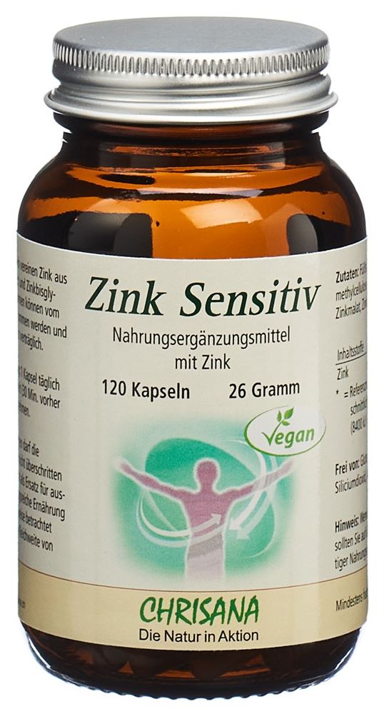 CHRISANA Zink Sensitiv Kaps Glas 120 Stk