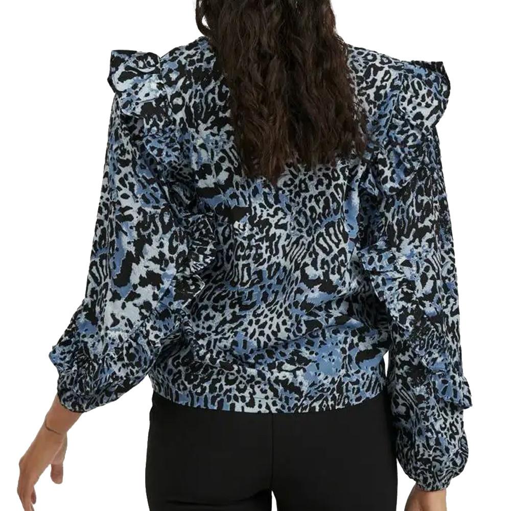 Vila Blouse Marine Léopard Femme Vila Coco