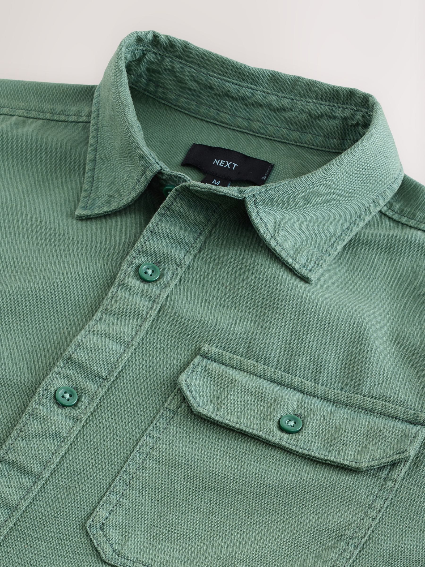 Groen - Long Sleeve Garment Dyed Oxford Shirt