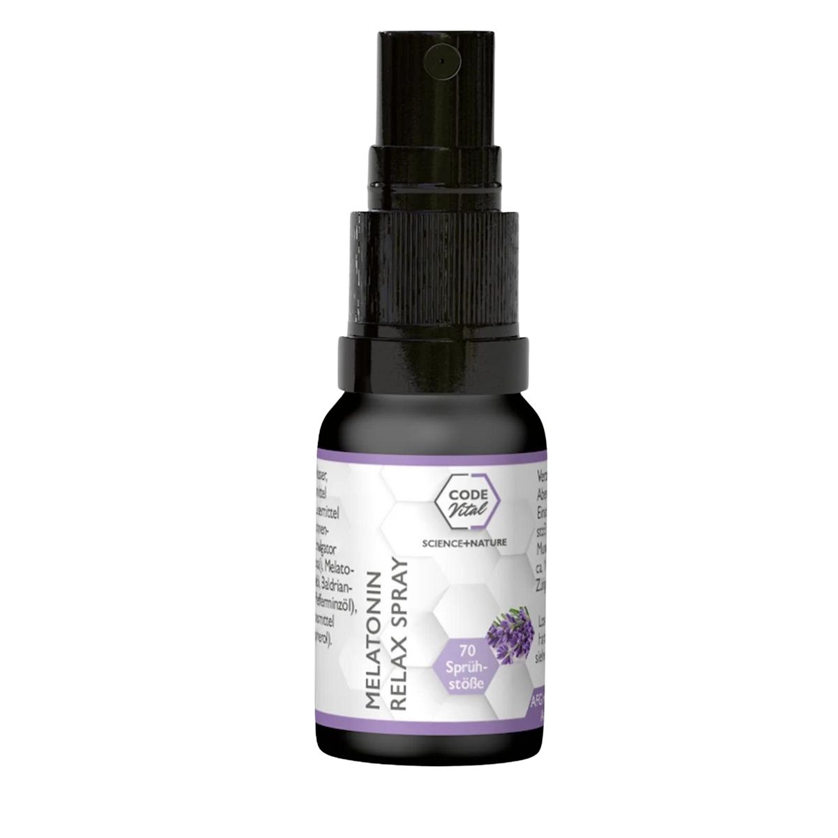 CODE Vital Melatonin Relax Spray - Lavendel- Baldrian Relax Spray - Für erholsamen SCHLAF