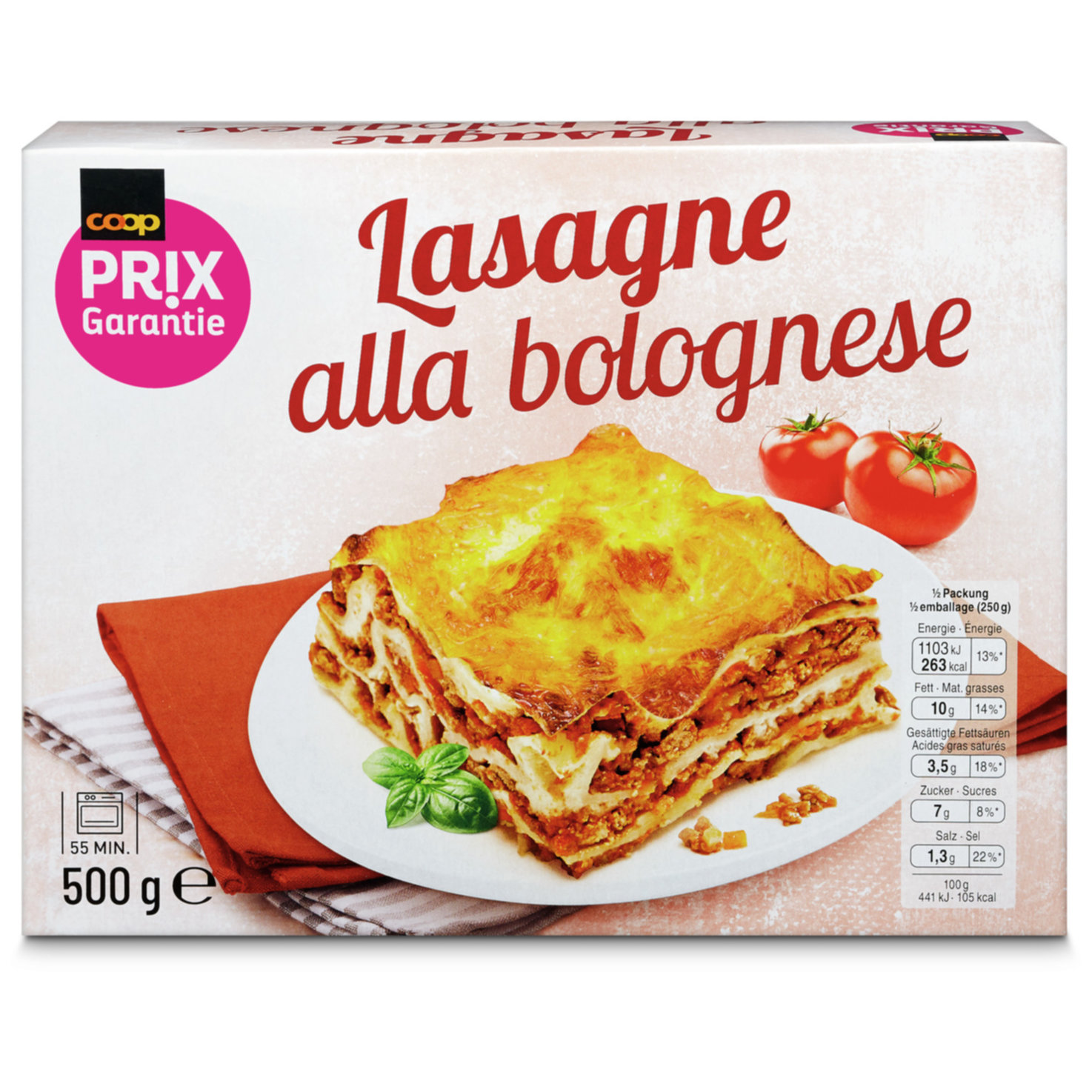 Prix Garantie Lasagne Bolognese