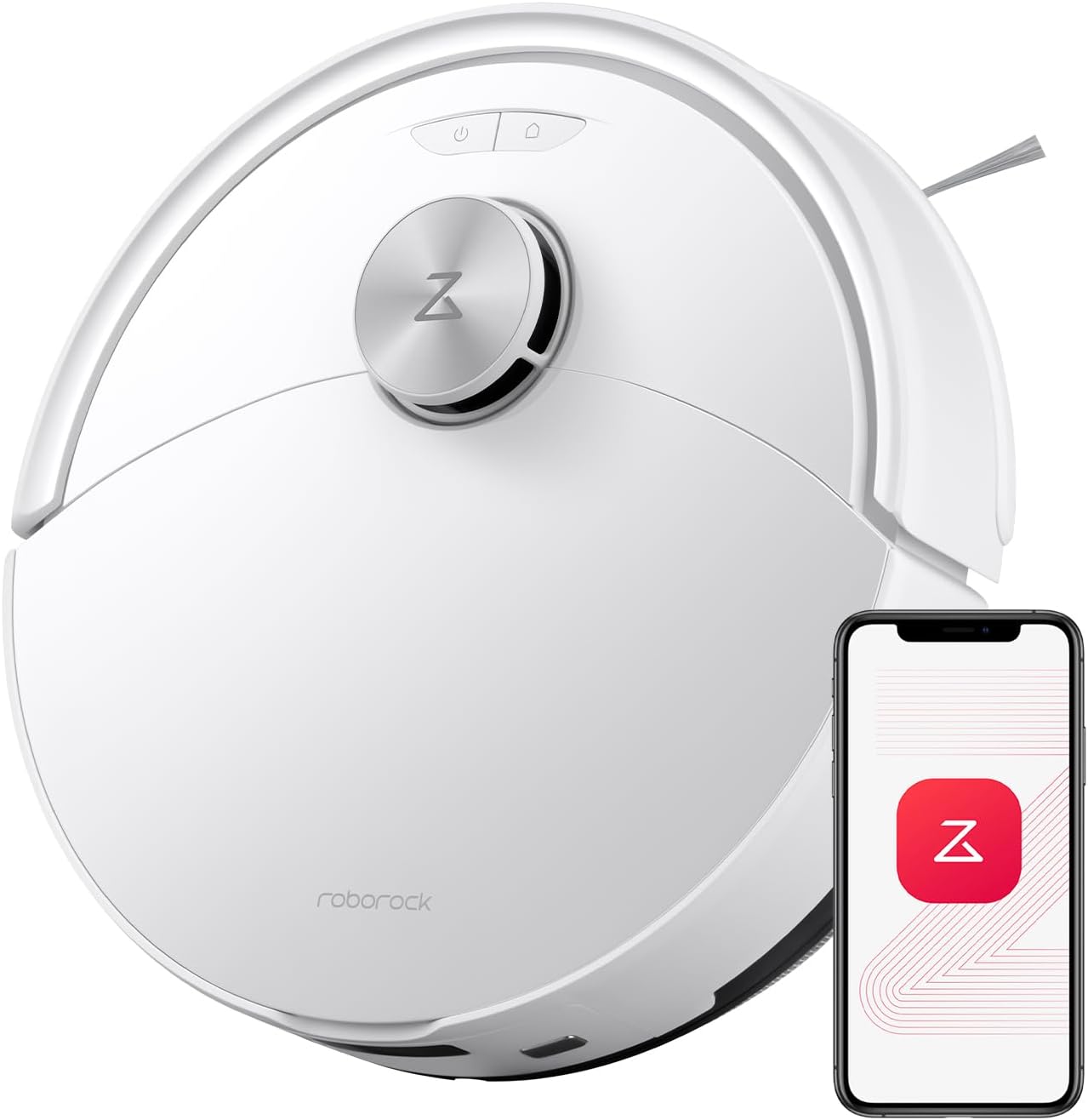 roborock Q10 S5 Saugroboter mit Wischfunktion, 10.000 Pa HyperForce Saugkraft, Dual Anti-Tangle System, Auto Lifting Mopping, Ideal für Tierhaare, Teppiche, Hartböden (Weiß)