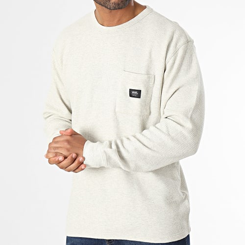 Tee Shirt Poches Manches Longues Alder 000J1 Beige Chiné
