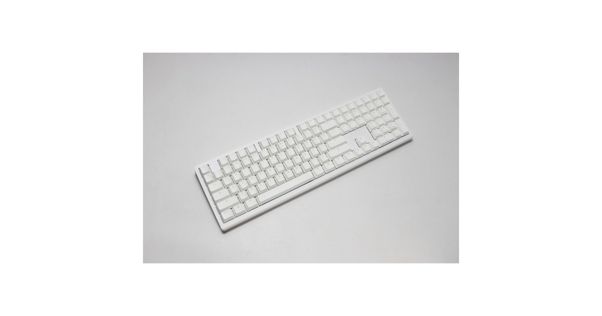 DuckyZero 6108 Pure White, gaming toetsenbord  (Wit, US lay-out, Cherry MX2A Red, RGB leds, Double-shot PBT, hot swap, 2.4GHz | Bluetooth | USB-C)