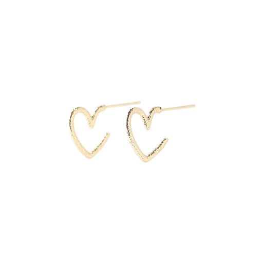 Friihof Siig Macy Small Heart Øreringe, Gold Plated