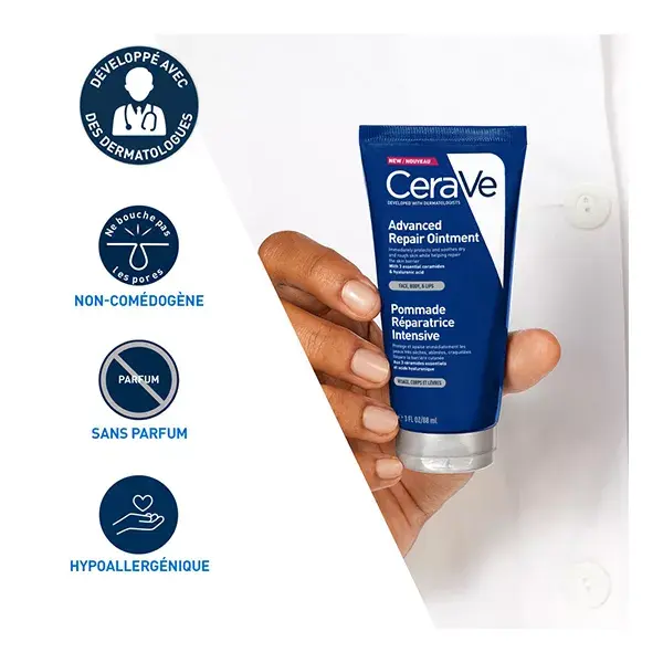 Pomada CeraVe Reparação Intensiva para Rosto e Corpo, Pele Muito Seca, 50ml
