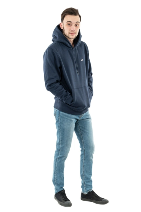 Sweat tommy jeans regular fleece c87 twilight navy