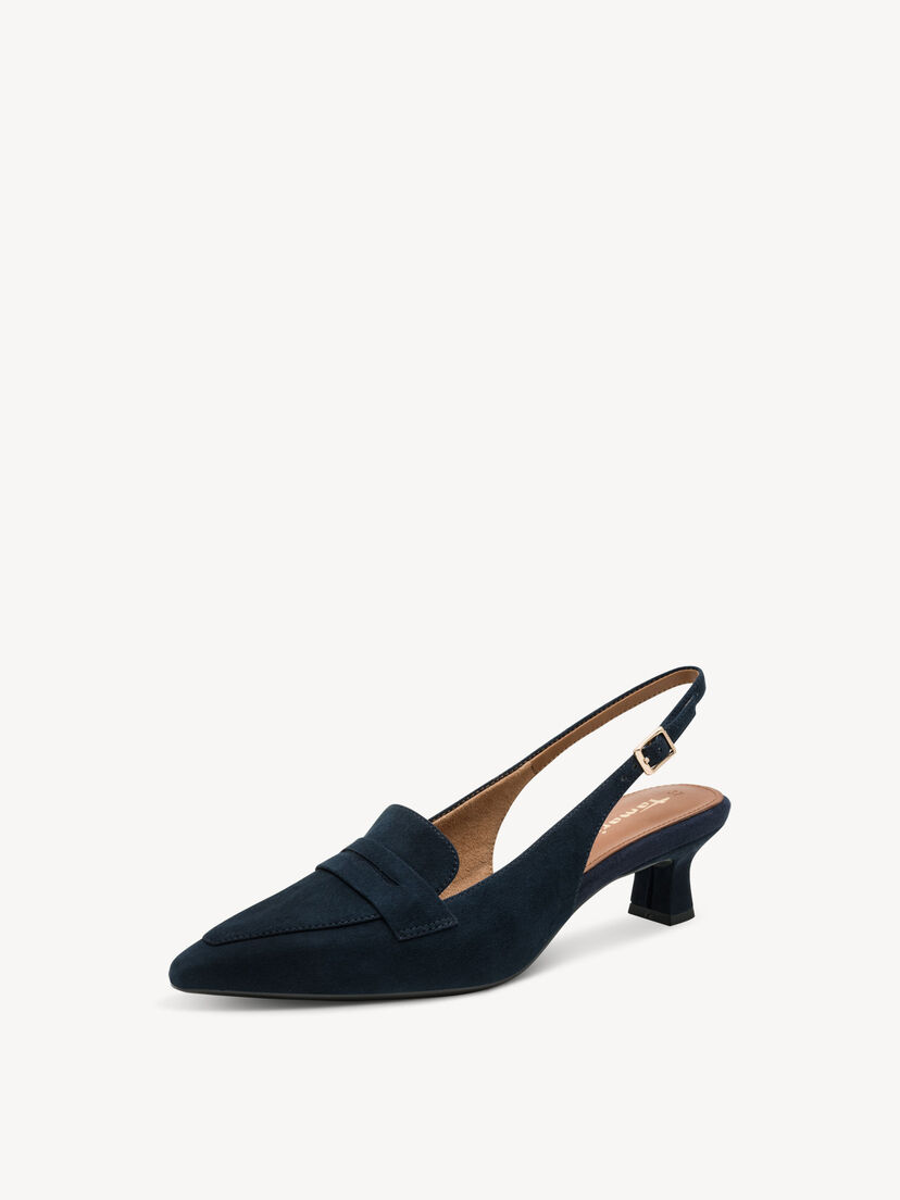 Leren Slingpumps - blauw