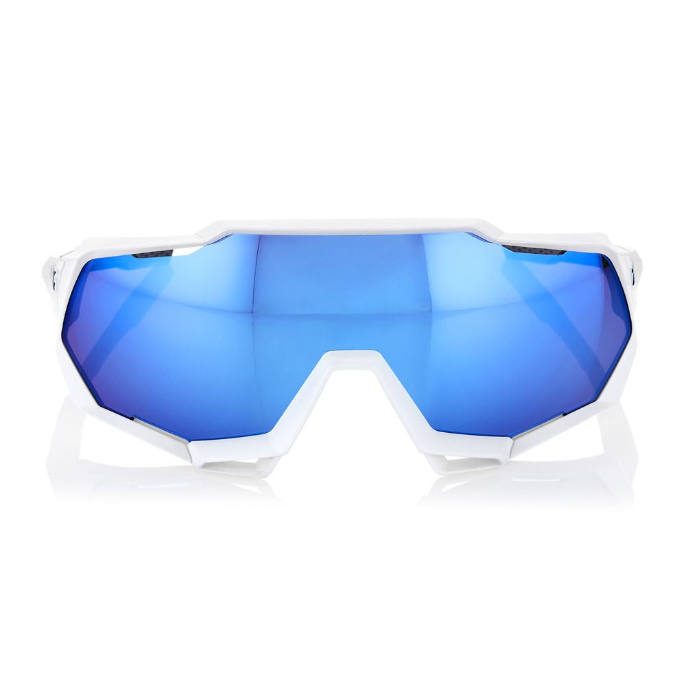 100 percent SPEEDCRAFT - Lunettes de soleil matte white/hiper blue multilayer mirror