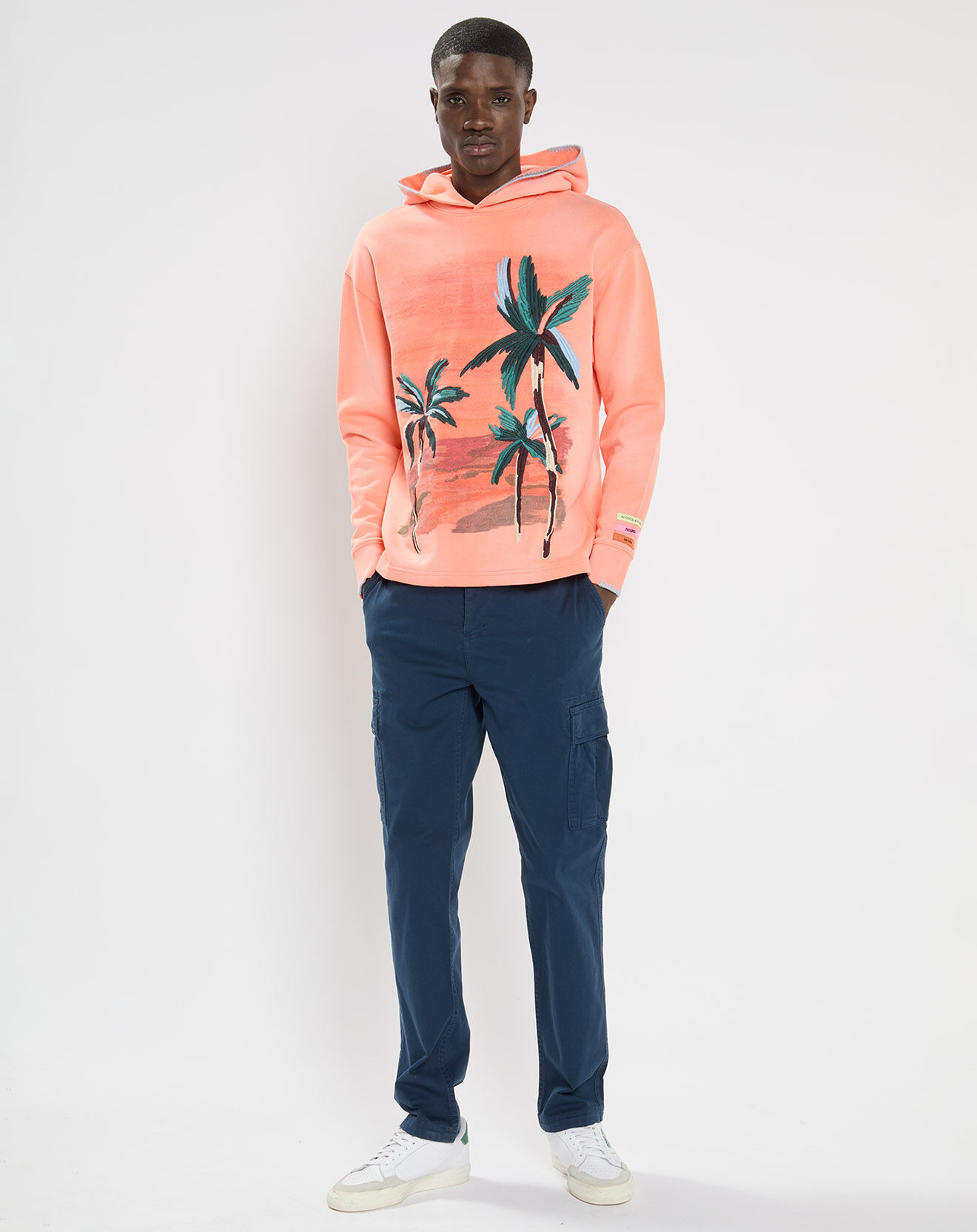 Scotch & Soda Pantalon Cargo Slim Fit Stuart bleu marine