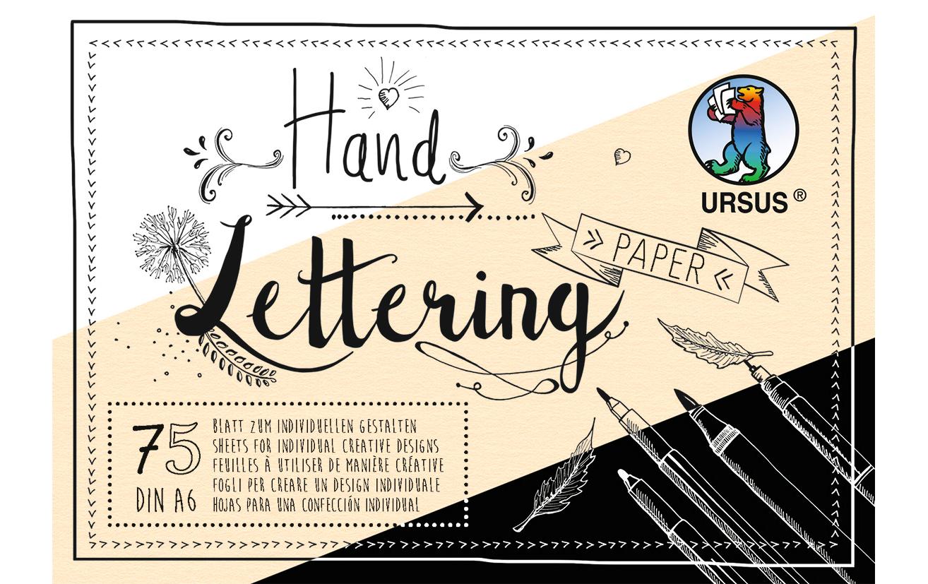 Zeichenblock Handlettering A6, 210 g/m², 75 BlattSpezielles Handlettering Papier im Color-Mix