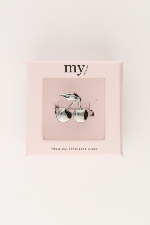 Statement ring met kers