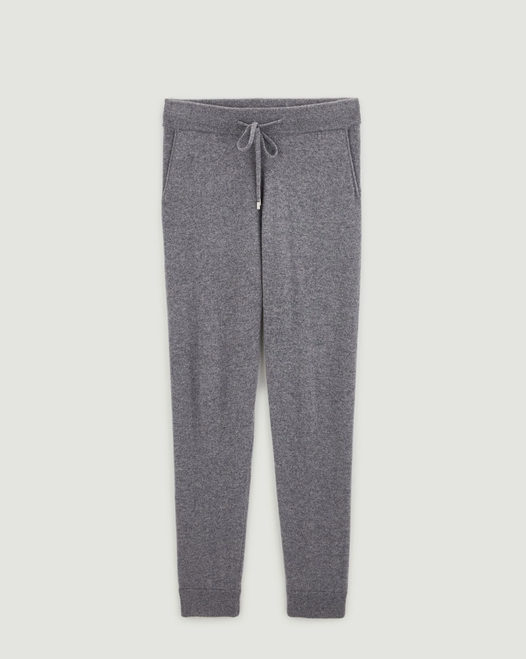 Pantalon jogging homme en cachemire 2 fils | Gris