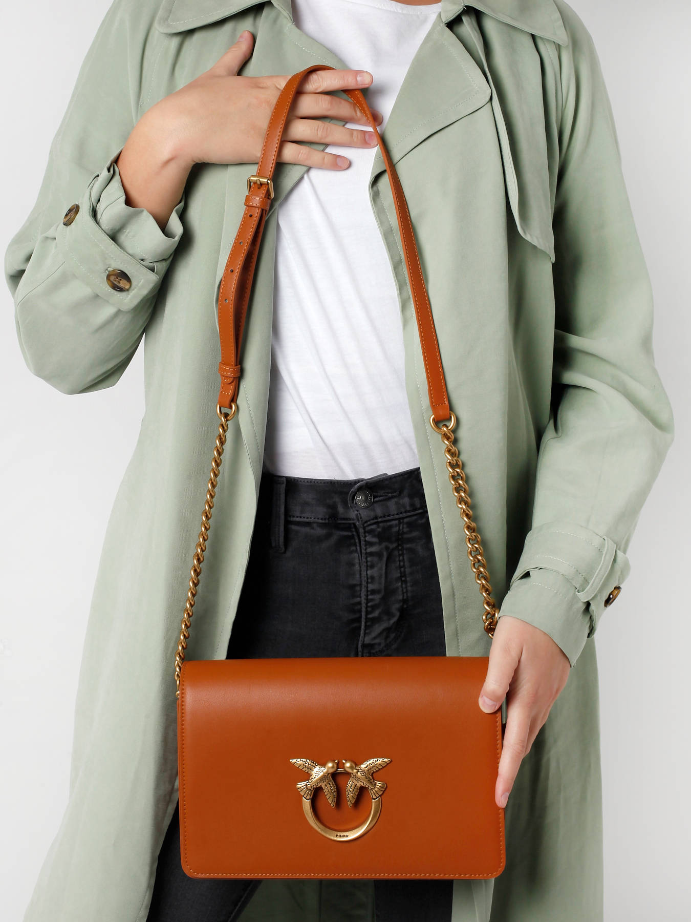 Sac bandoulire Love Classic Click cuir PINKO