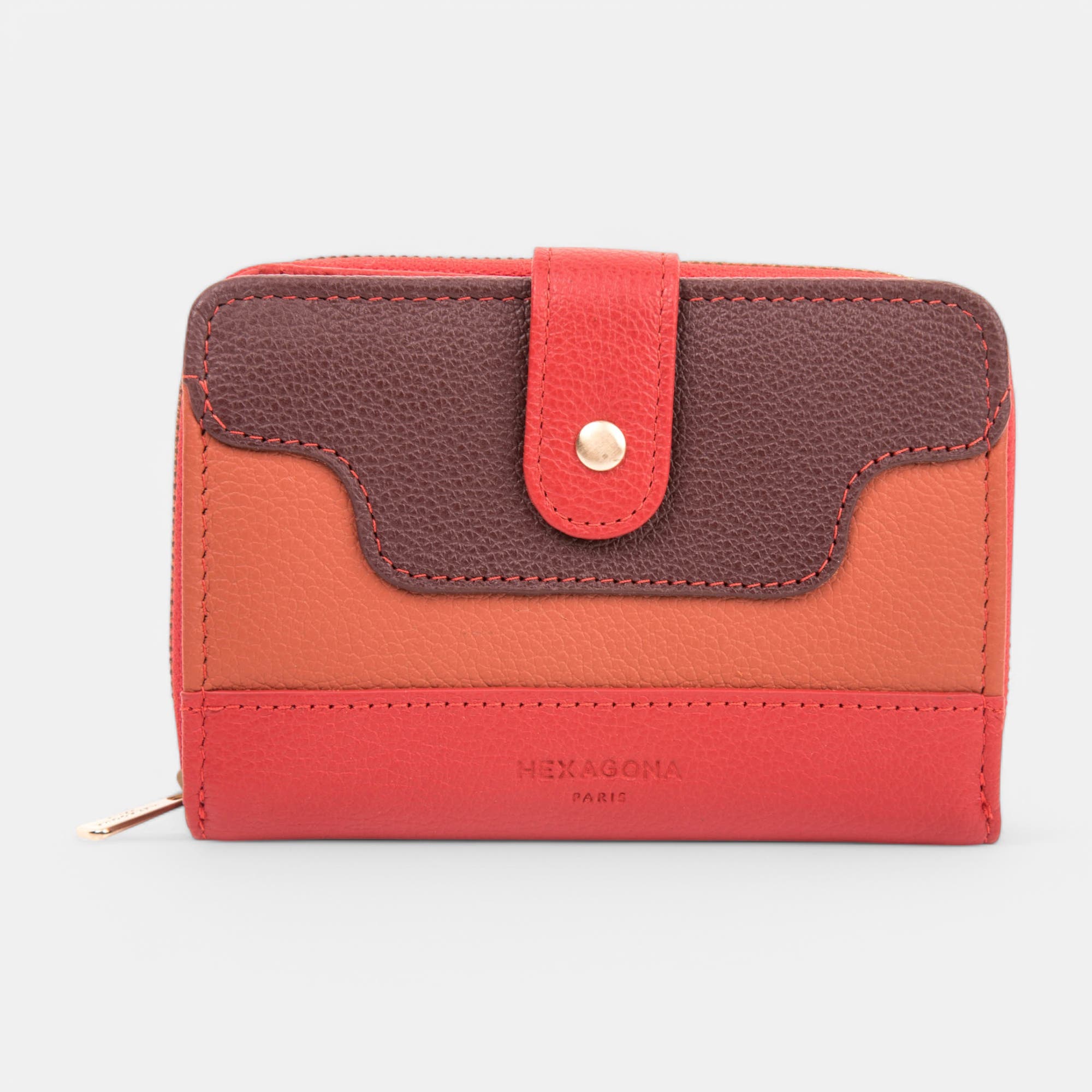 Petite maroquinerie en cuir rouge