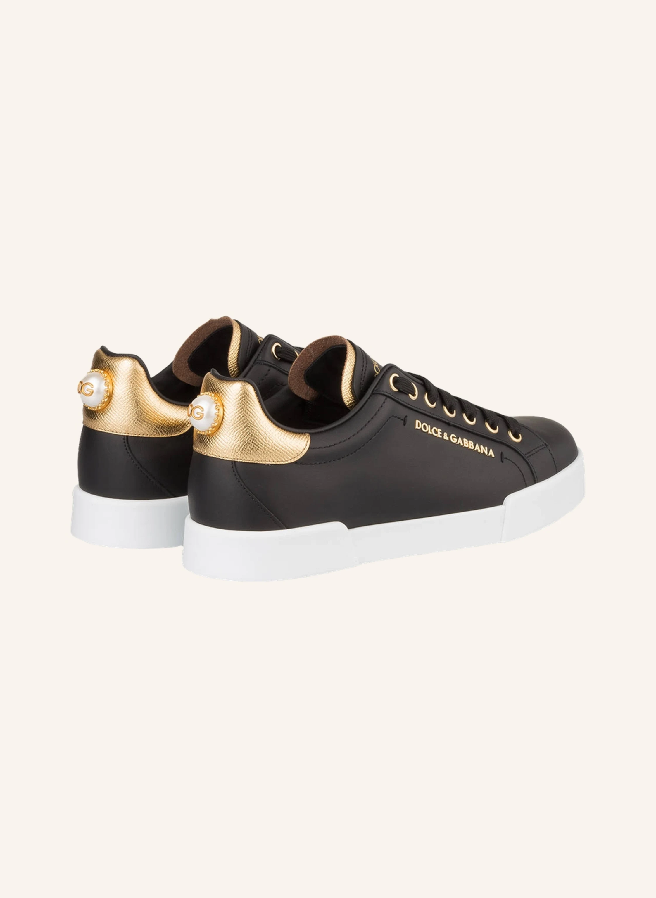 DOLCE & GABBANA Sneaker PORTOFINO mit Schmuckperle