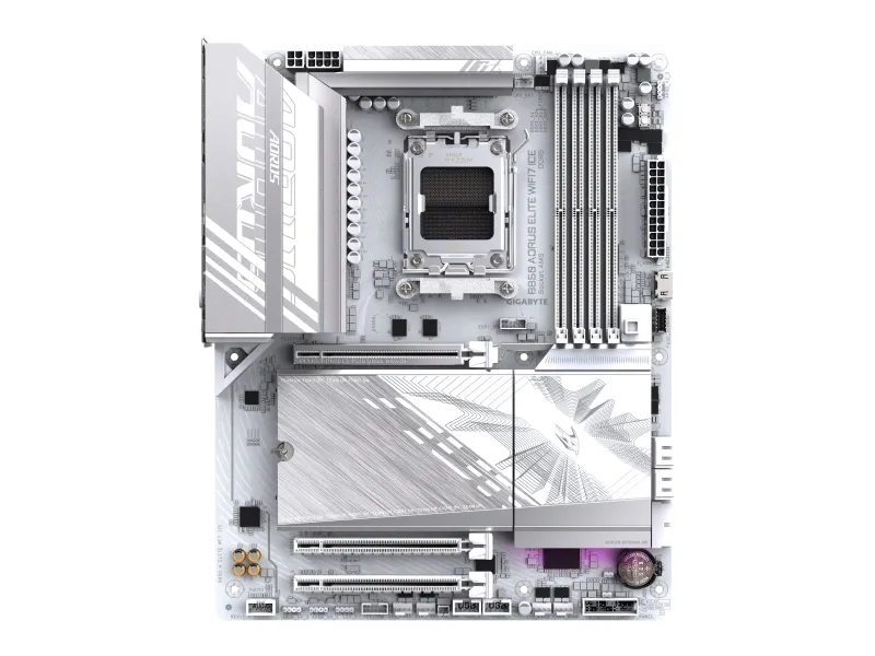 AORUS B850 ELITE WIFI7 ICE - Bundkort - ATX - Socket AM5 - AMD B850 Chipset - USB-C 3.2 Gen 2x2, USB-C 3.2 Gen2, USB 3.2 Gen 2, USB 3.2 Gen 1 - Bluetooth, Wi-Fi 7, 2.5 Gigabit LAN - onboard grafik (CPU påkrævet) - HD Audio (8-kanaler)