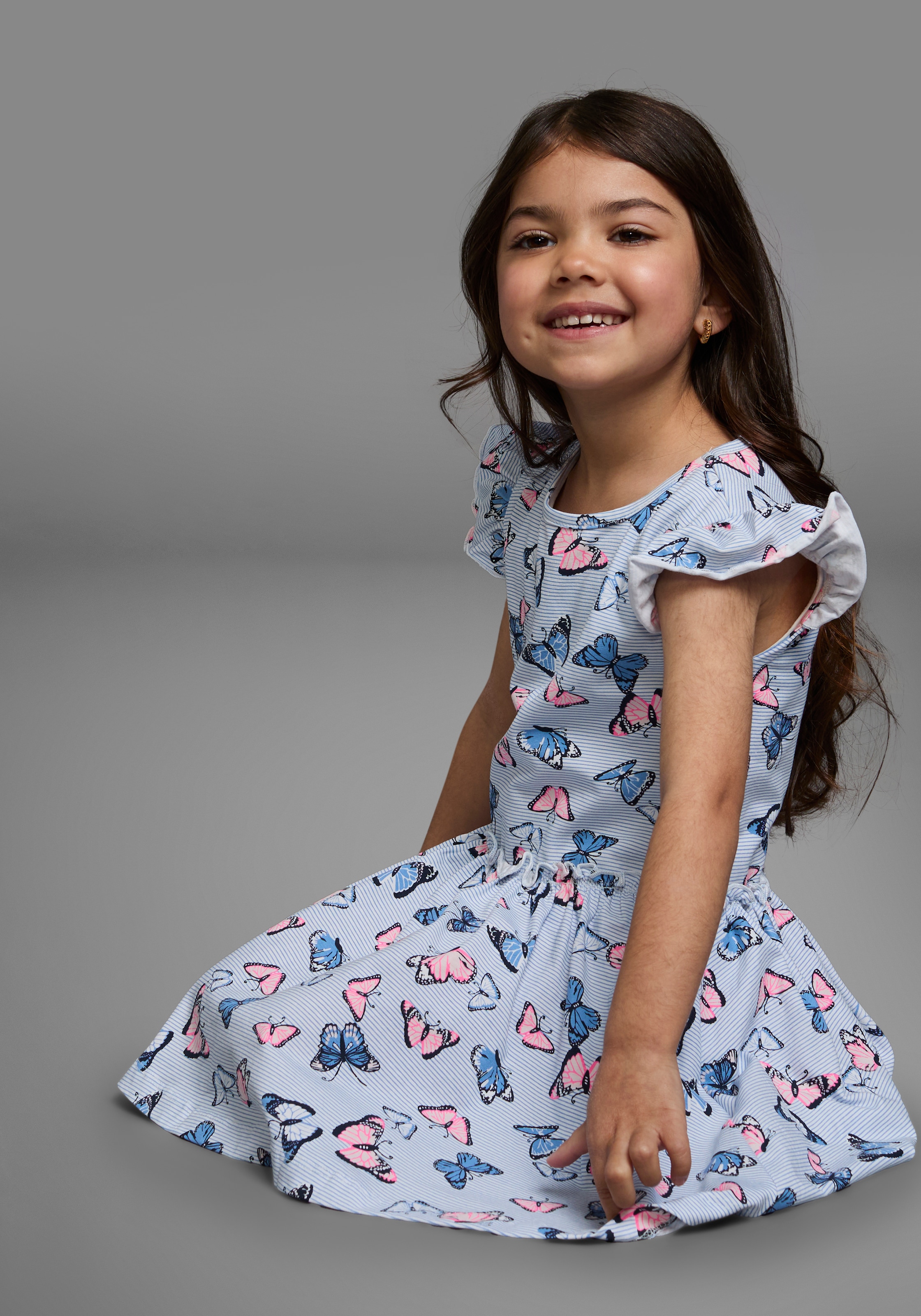 KIDSWORLD Jerseykleid »für kleine Mädchen« sommerliche Anlässe und Partys,  kniefreie Länge,  modische Note