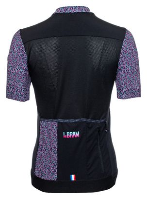 Maillot Manches Courtes Femme LeBram Aspin Noir Bleu Rose