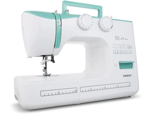 Medion Nähmaschine Life SM60 Weiss/Türkis Nähmaschine mit einer Motorleistung von 60 Watt