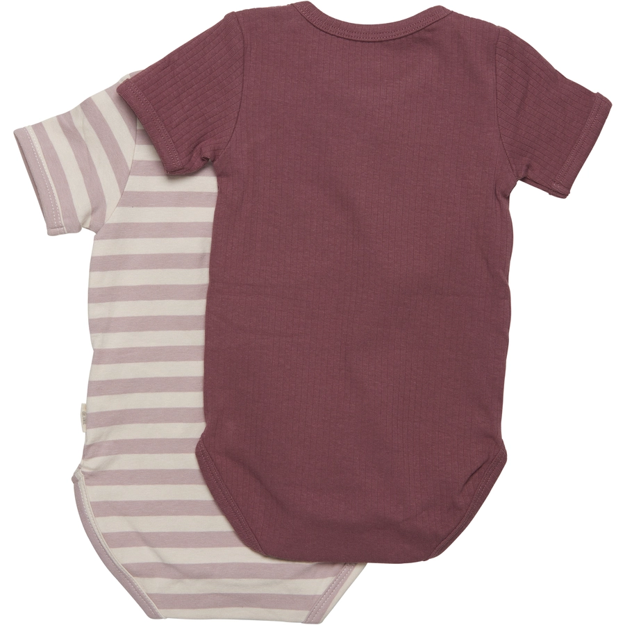Minymo Kurzarmbody 2er Pack Violet Ice