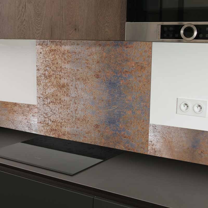 Crédence cuisine Fond de hotte ALU : L 90cm x H 70cm - FULL METAL 99de