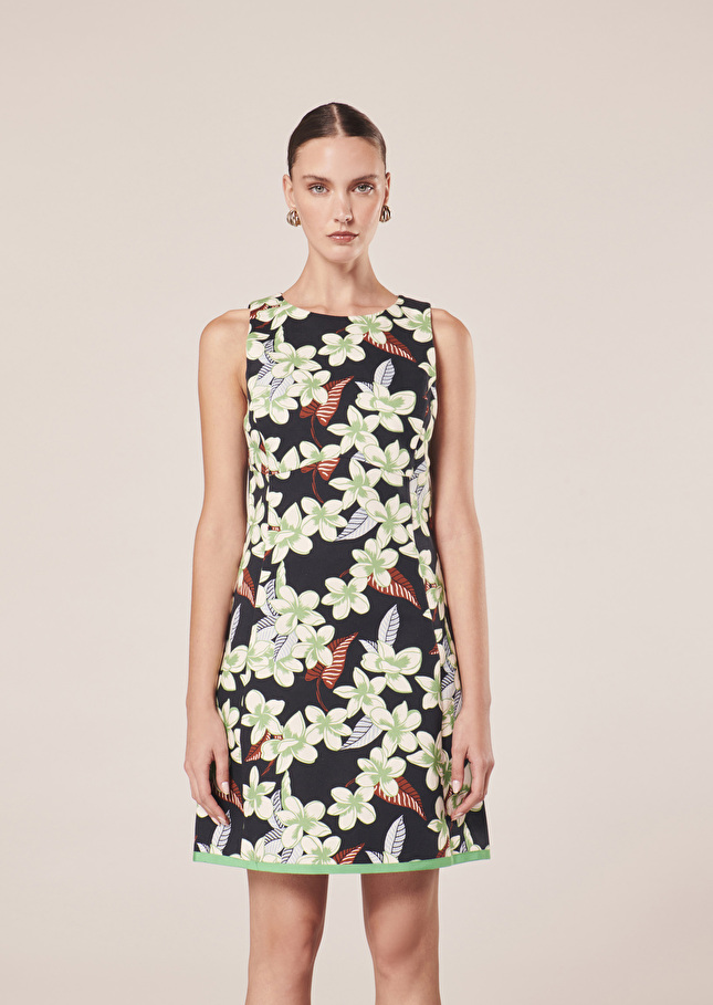 Robe Ritzableu nuit à motif fleurs