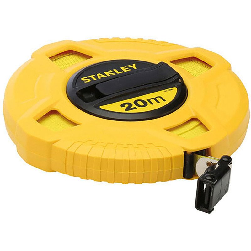 Mètre ruban en fibre de verre Stanley 20 m x 12,7 mm