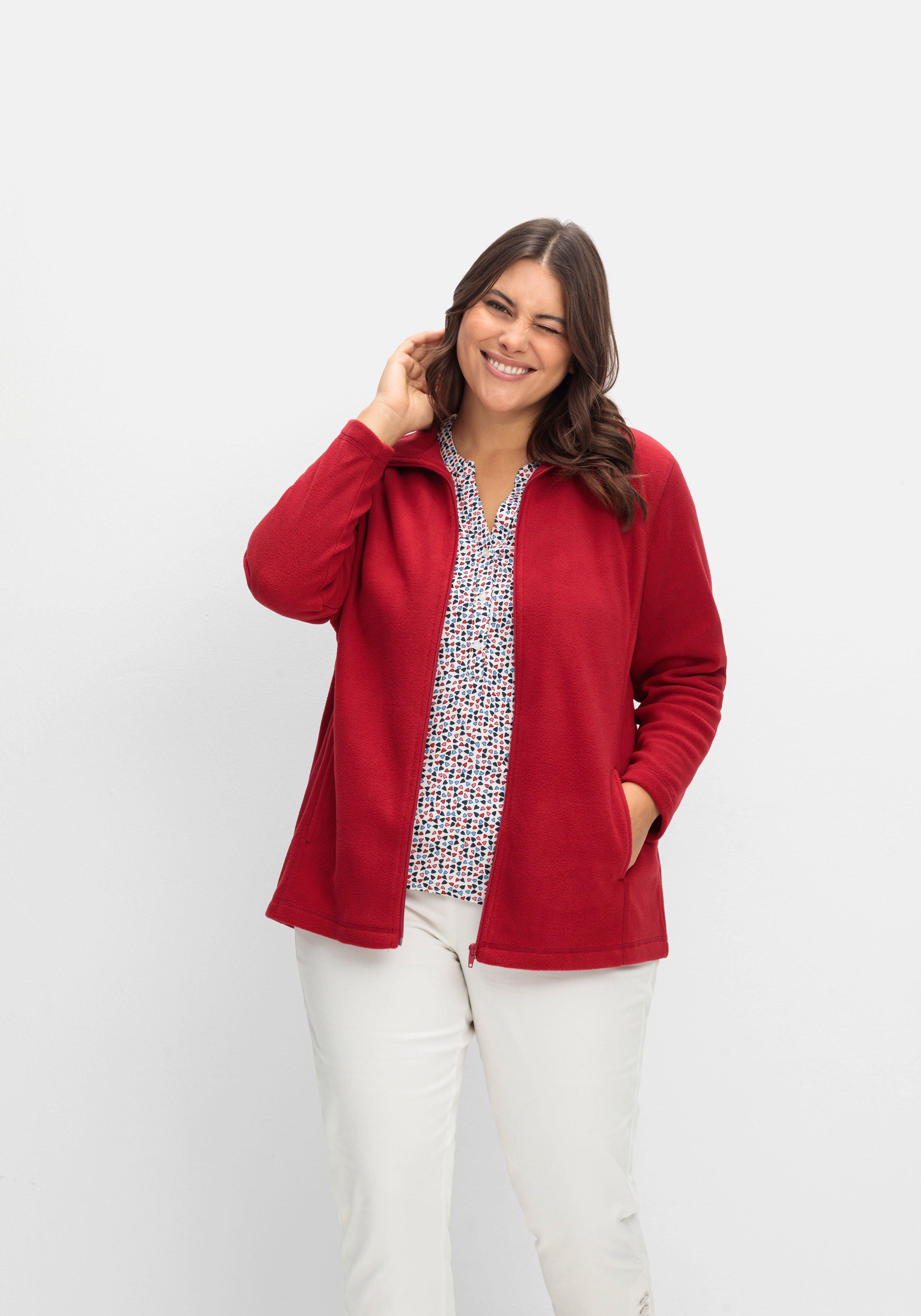 Kuschelige Fleecejacke mit Reißverschluss