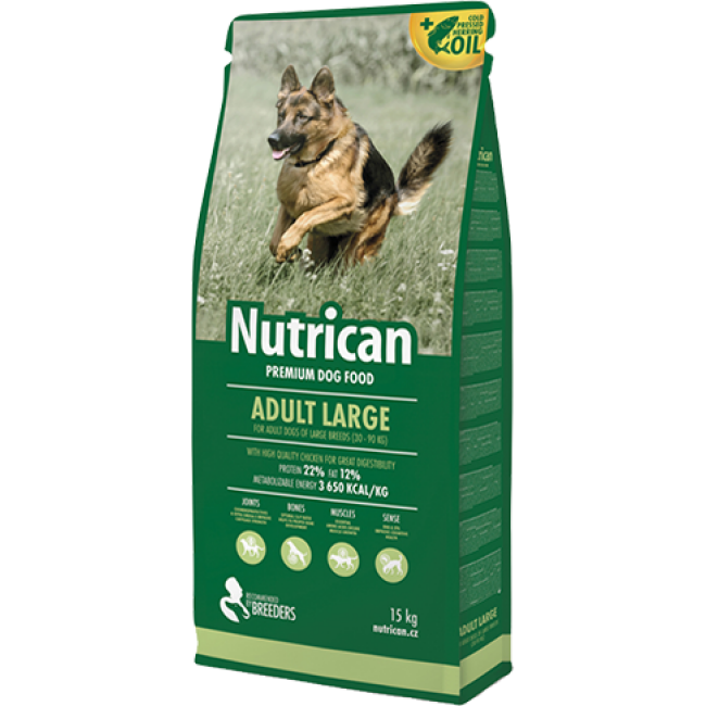 Croquettes Nutrican Adult Large pour chien adulte de grande race au poulet