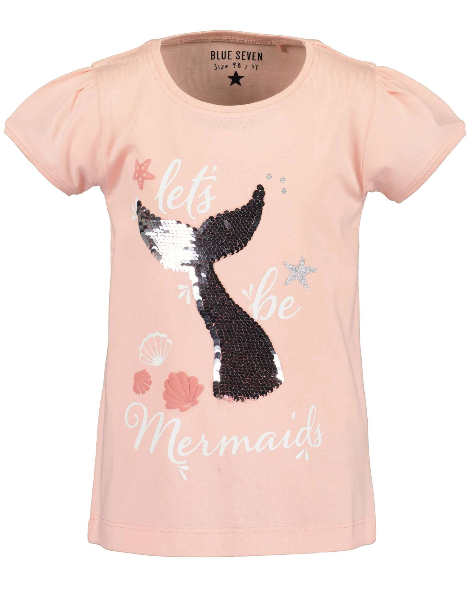 T-Shirt MERMAID mit Pailletten in melon