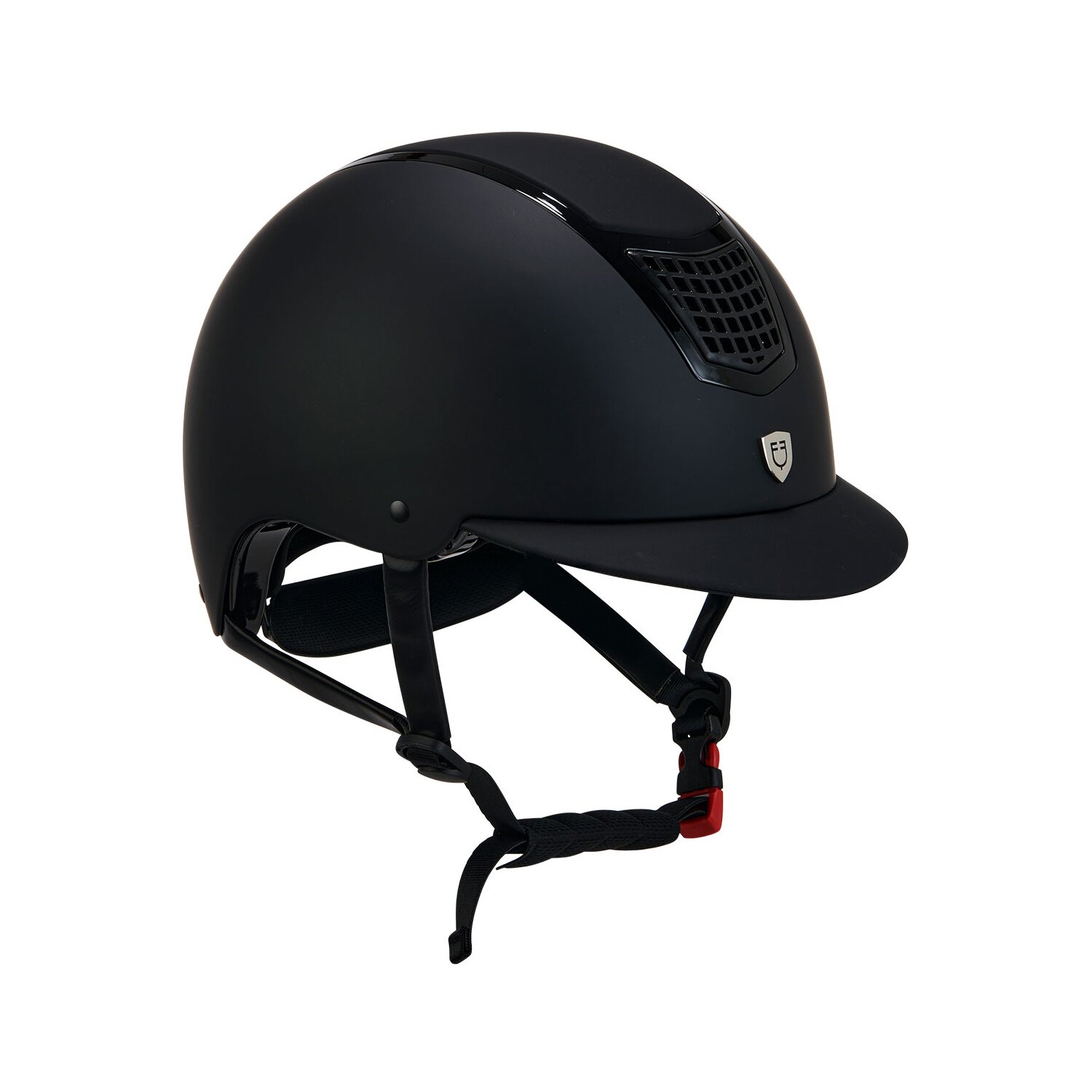 EQUESTRO Reithelm Eclipse Plain Matt  - black/black